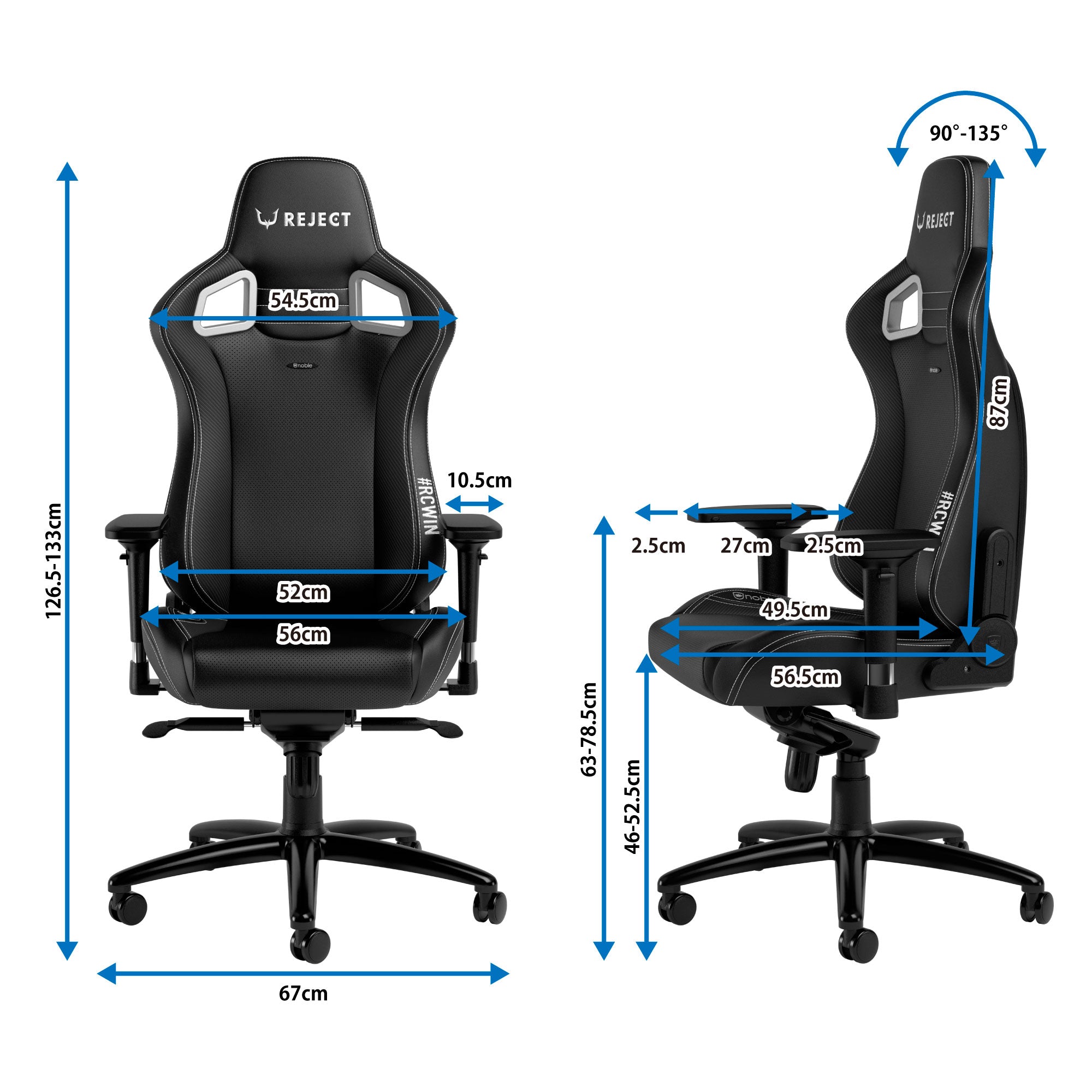 noblechairs ゲーミングチェア｜EPIC - REJECT Edition｜NBL-EPC-PU-REJ-SGL – noblechairs 日本公式オンラインストア