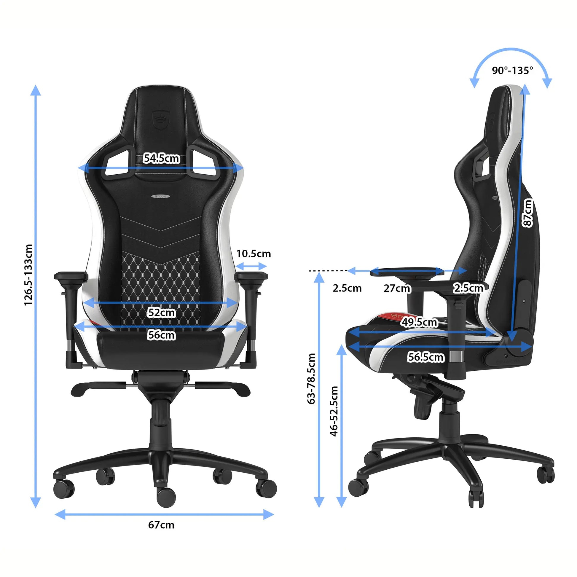 noblechairs ゲーミングチェア|EPIC - Real Leather|NBL-RL-BLA-002 noblechairs ゲーミングチェア|EPIC - Real Leather|NBL-RL-BLA-002