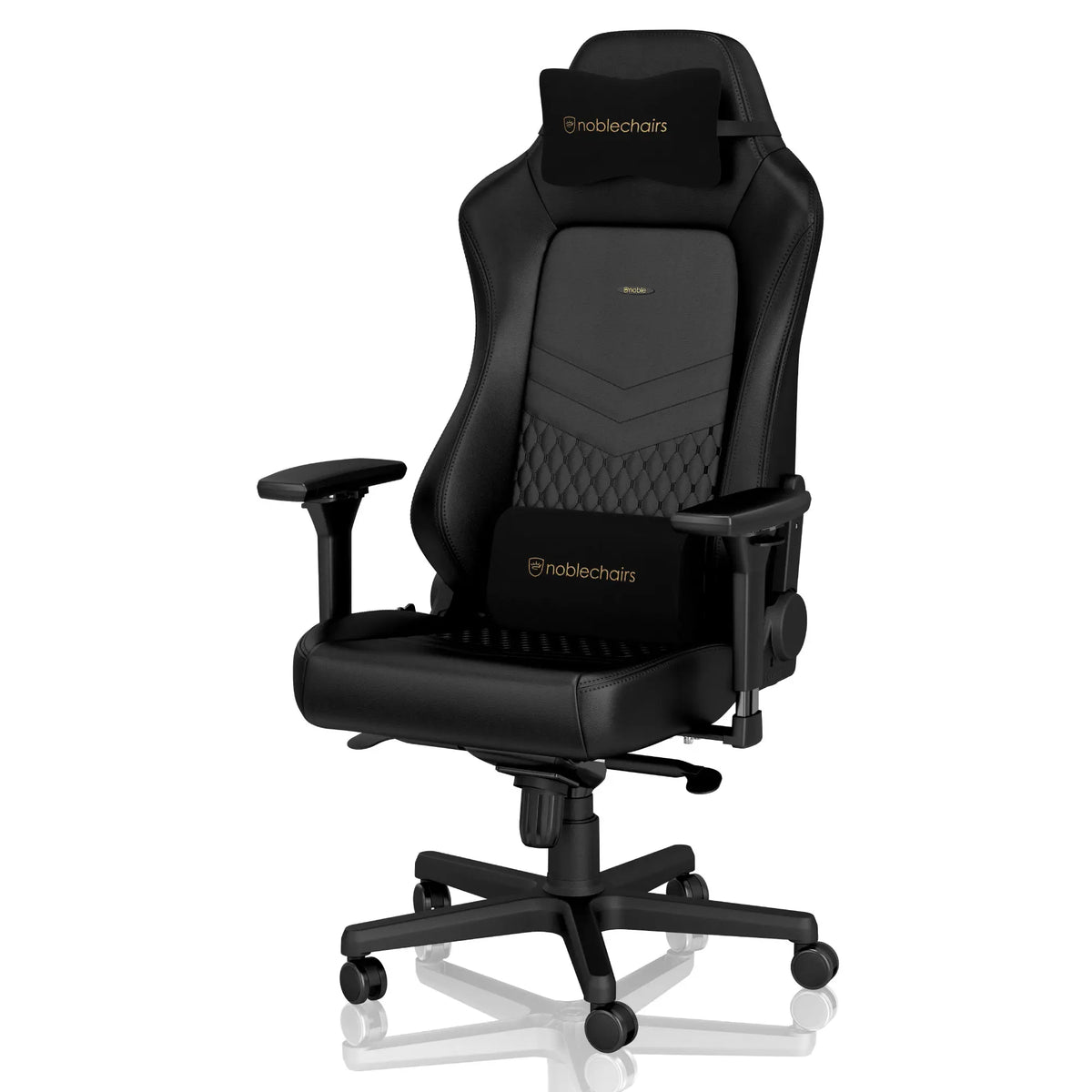 noblechairs ゲーミングチェア｜HERO - Real Leather ブラック｜本革