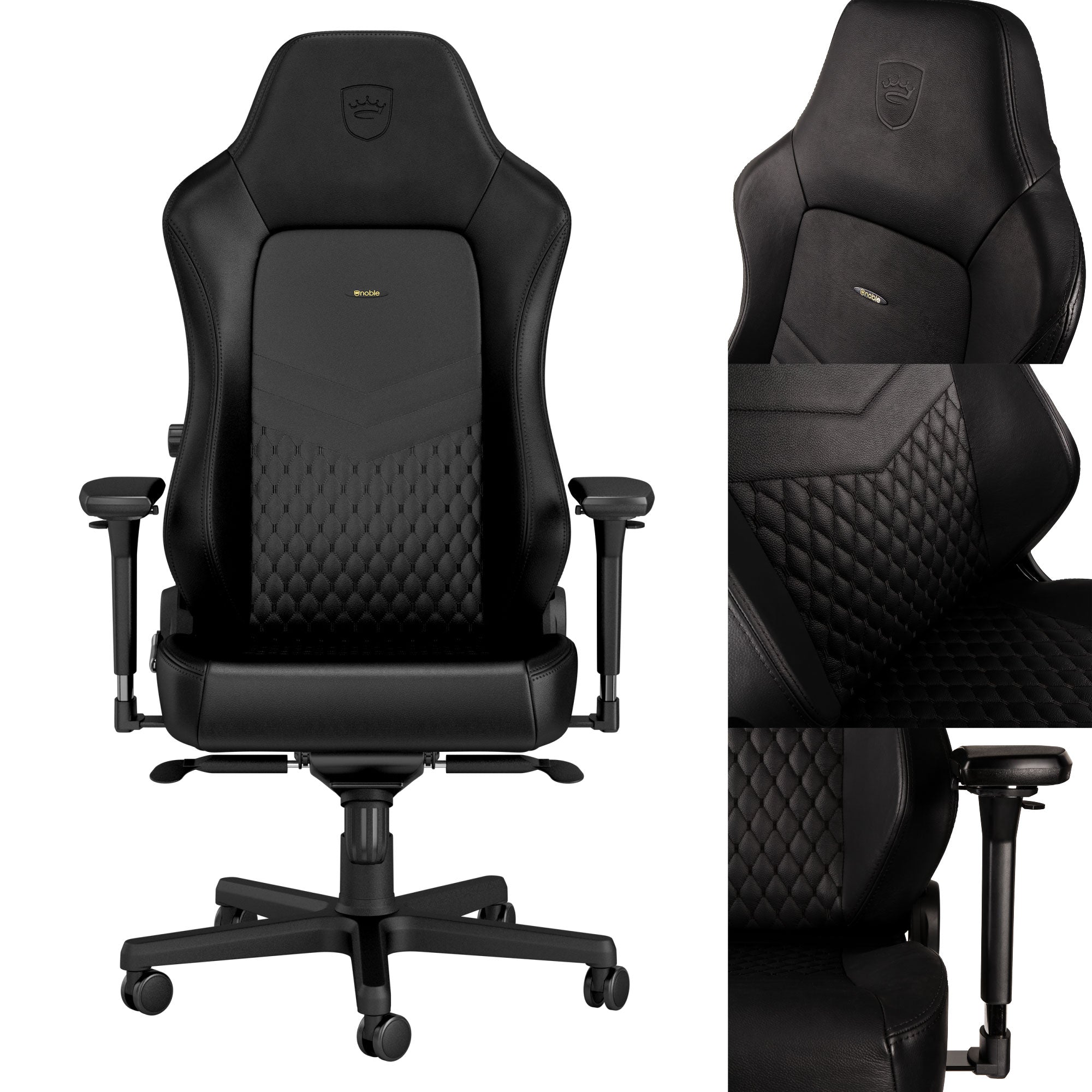 noblechairs ゲーミングチェア｜HERO - Real Leather｜NBL-HRO-RL-BLA